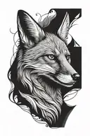 fox for man tattoo design idea