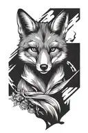 fox for man tattoo design idea
