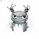 invader zim gir evil tattoo design idea
