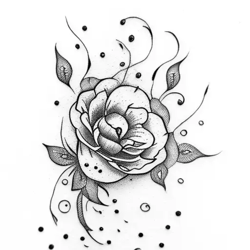 henna with flowers tattoo design idea