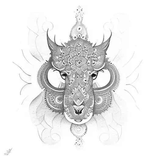 mehndi sleeve tattoo design idea