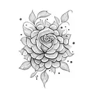 mehndi with flowers  tattoo design idea