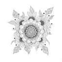 mehndi with flowers  tattoo design idea