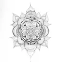 mehndi with flowers  tattoo design idea