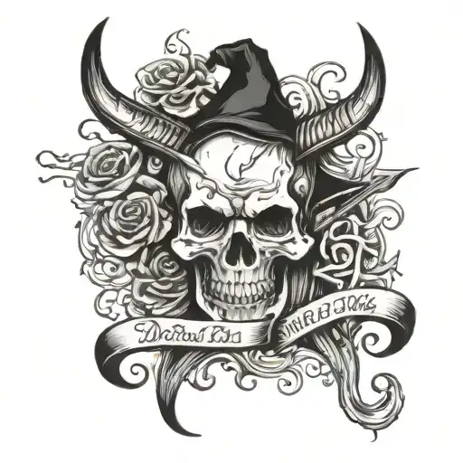 based on the Zach Bryan lyrics "well the devil can scrap but the lord has won" tattoo design idea