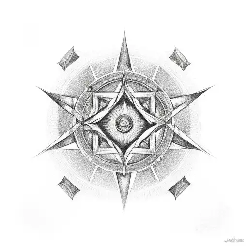 heartagram tattoo design idea