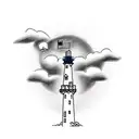would like a tattoo that combines a lighthouse, a dragon and God tattoo design idea