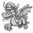 Mario Riding Spyro tattoo design idea