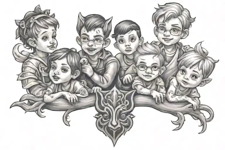 grandkids tattoo design idea