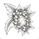 laurel wreath tattoo design idea