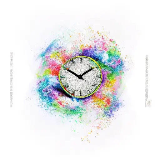 Nature, time, health, strength tattoo design idea