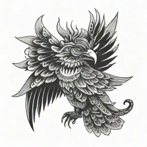 garuda / sky tattoo design idea