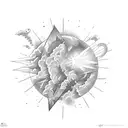 meteor in the ring tattoo design idea