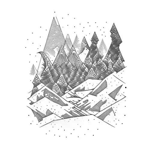 snowboard tattoo design idea