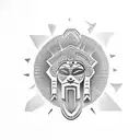 sol taino tattoo design idea