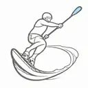 wakeboard handle tattoo design idea