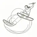 wakeboard handle tattoo design idea