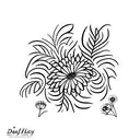 daisy  mimosa leaf tattoo design idea