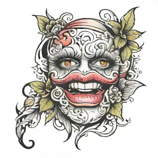 F78 with lips around tattoo design idea