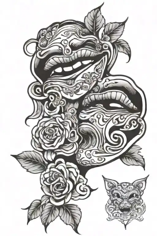 F78 with lips kissing tattoo design idea