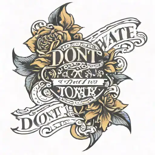 Text on the arm with the text of: Dont waste tour time looking back youre not going that way.  tattoo design idea