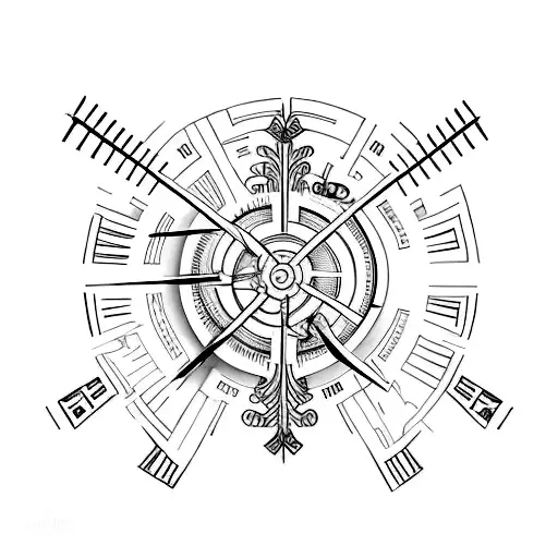 Roman numeral tattoo design idea