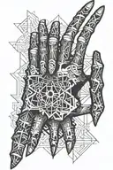 Death hand reaching tattoo design idea