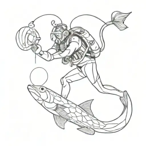 scuba diving  tattoo design idea