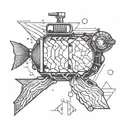 scuba diving tank tattoo design idea