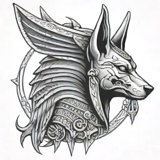 Death, Anubis, loyalty tattoo design idea