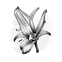 Butterfly with Easter lily tattoo design idea