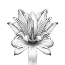 Butterfly with Easter lily tattoo design idea