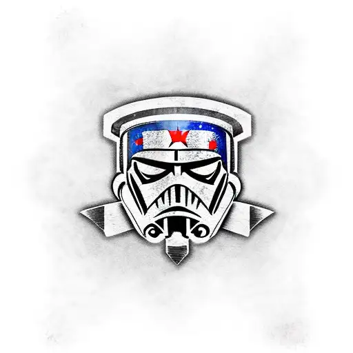 iron maiden trooper holding serbian flag tattoo design idea