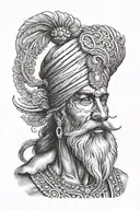 Sikh warrior tattoo design idea