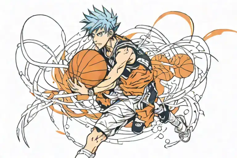basket ball tattoo design idea
