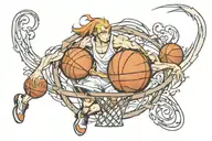 basket ball tattoo design idea