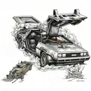 back to the future delorean tattoo design idea
