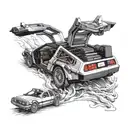 back to the future delorean tattoo design idea