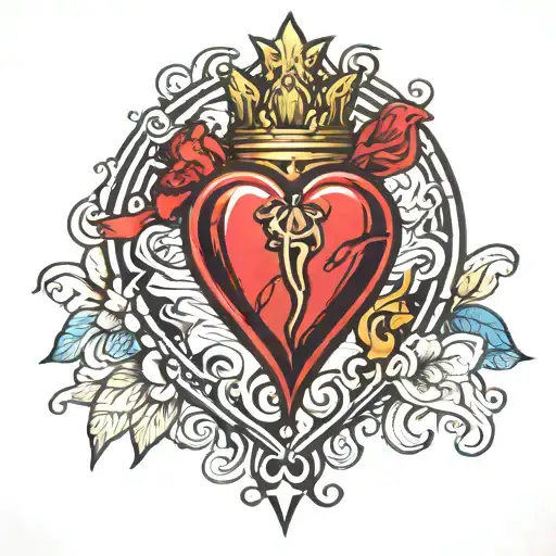 sacred heart of Jesus tattoo design idea