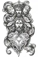 sacred heart of Jesus tattoo design idea