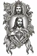 sacred heart of Jesus tattoo design idea