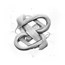 name michelle in shape of infinity symbol tattoo design idea