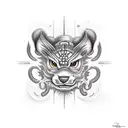 train with CN written on the front tattoo design idea