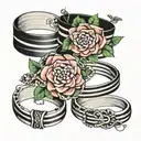 black stripes bracelets tattoo design idea