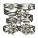 black stripes bracelets tattoo design idea