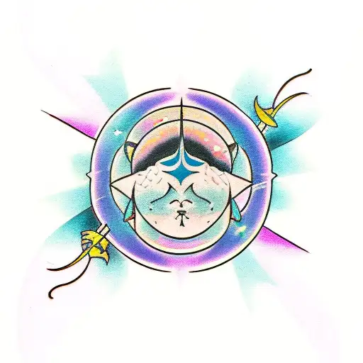 pisces taurus tattoo design idea