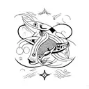 pisces taurus tattoo design idea