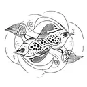 pisces taurus tattoo design idea