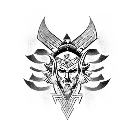 Gamer Zeus tattoo design idea