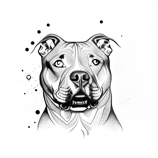 pitbull dog tattoo design idea